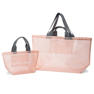 日本新款夏季DD粉色網紗單肩包大容量少女心戶外沙灘包手提購物袋