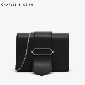 CHARLES＆KEITH单肩斜挎包CK2-70780504简约细金属链女包小方包
