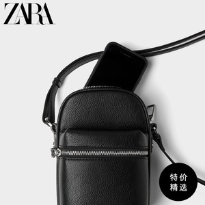 ZARA新款 男包 黑色基本款迷你斜挎包 13604005040