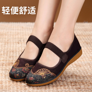 老北京布鞋秋季老人女鞋软底防滑轻便奶奶鞋舒适老年妈妈鞋