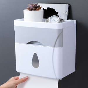 衛生間廁所紙巾盒免打孔卷紙筒抽紙廁紙盒防水衛生紙置物架手紙盒