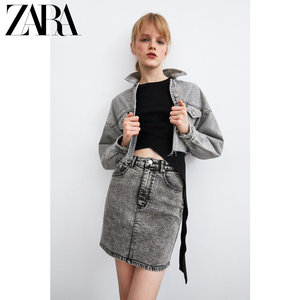 ZARA 新款 TRF 女装 水洗效果迷你裙半身裙 05520015811