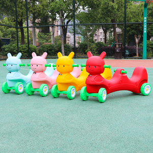 幼兒園平衡車塑料滑車多人協力車兒童樂園玩具車戶外體育活動器械