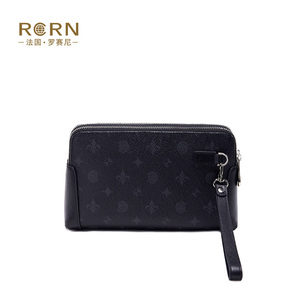 罗赛尼（RCRN）男包手拿包　时尚休闲商务男士拉链软皮包2019新款