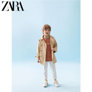 ZARA 新款 童装男童 配腰带基本款风衣外套 01068661711