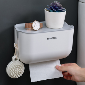 創意衛生紙盒衛生間紙巾廁紙置物架家用免打孔廁所防水抽紙卷紙筒