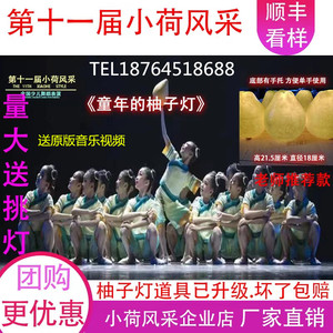 第十一屆小荷風采童年的柚子燈舞蹈演出服六一兒童柚子道具表演服