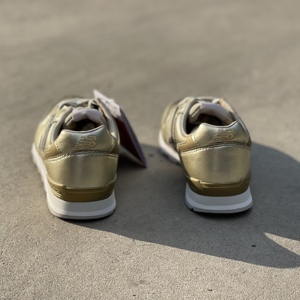 New Balance NB金色皮质低帮超轻透气休闲运动女款跑步鞋WL996ALT