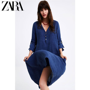 ZARA 新款 女装 叠层装饰连衣裙 05216045400