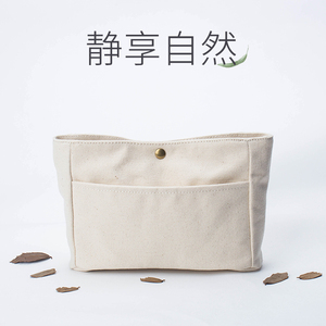 YONBEN/元本良厂收纳包 纯棉帆布包化妆包整理包中包女包手拿包