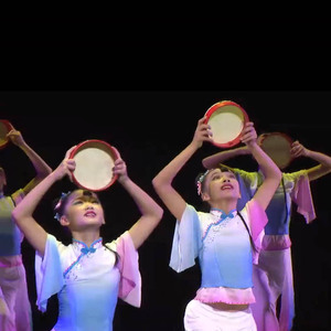 第九屆小荷風采月愿兒童舞蹈演出服手鼓道具頭飾古典秧歌表演服裝