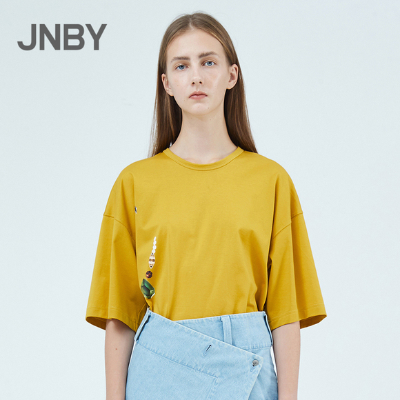 【商场同款】JNBY/江南布衣2019夏季新品休闲印花T恤女5J4610190