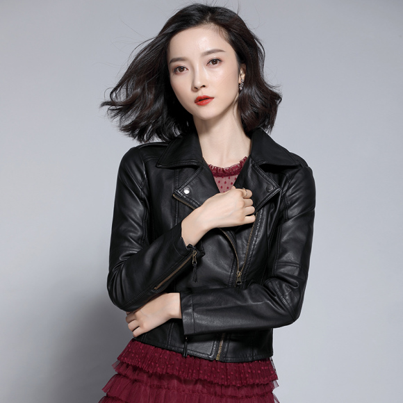 女装2019春季新款韩版短款皮衣修身显瘦黑色pu皮机车夹克小外套潮
