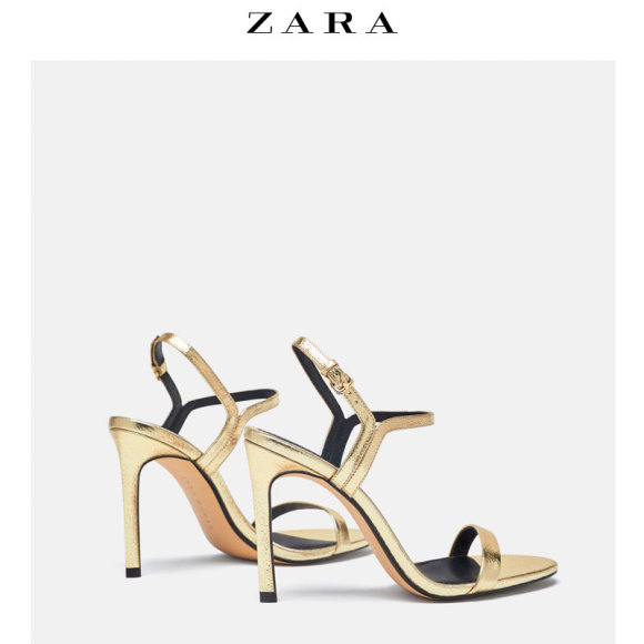 ZARA新款 女鞋 细带高跟细跟凉鞋 15305301091