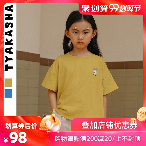 TYAKASHA塔卡沙大力水手系列 2019夏季新款男女童款短袖T恤02/03