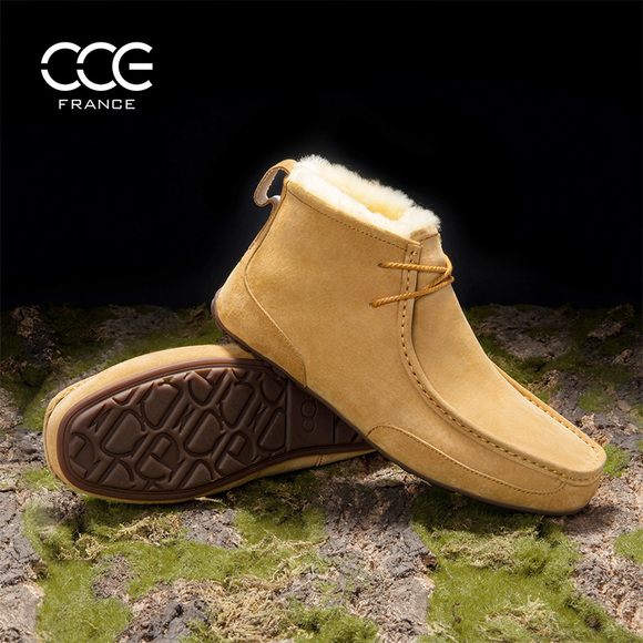 法国CCE冬季休闲高帮鞋羊毛男靴保暖雪地靴Nc6166