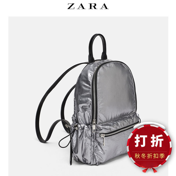 【打折】ZARA 新款 女包 拉链尼龙背包 16084304092