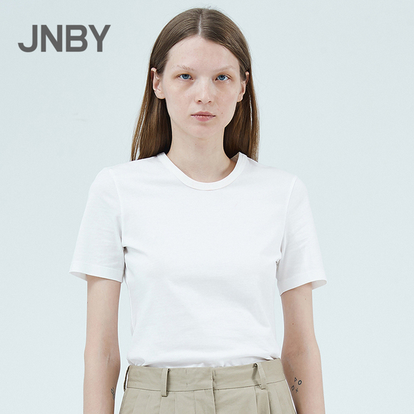【商场同款】JNBY/江南布衣2019夏新品修身短袖T恤女5J3611450
