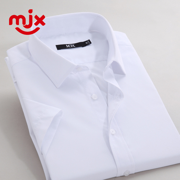 MJX2019夏季新款短袖衬衫 男装正装纯色商务 职业工装短袖衬衣