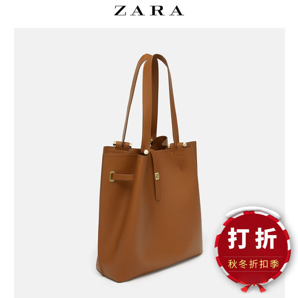 【打折】ZARA 新款 女包 金属装饰购物包 16032304105