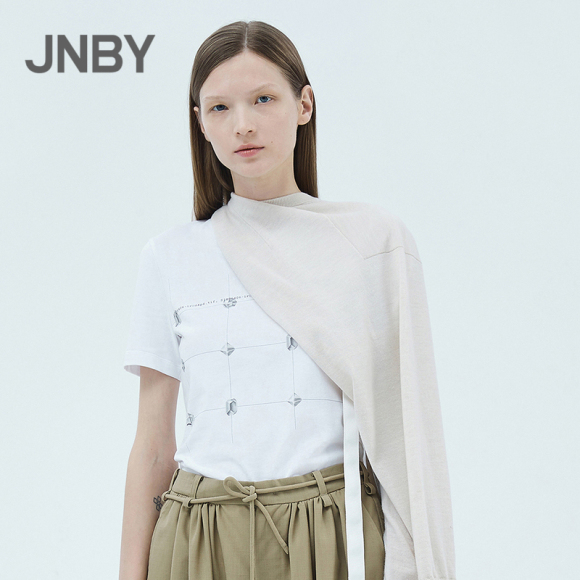 【商场同款】JNBY/江南布衣2019夏季新品印花优雅T恤女5J4610170