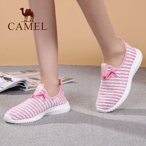 Camel/骆驼女鞋 2018夏季新品网舒适透气运动户外休闲女式旅游鞋