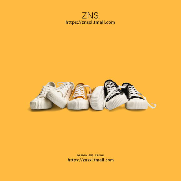 ZNS2019新款百搭学生小白鞋焦糖饼干鞋 久留米硫化鞋低帮帆布鞋女