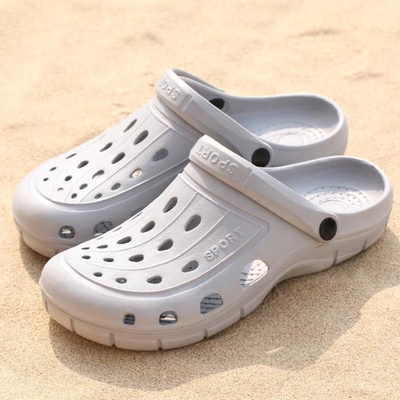 夏季洞洞鞋女情侣防滑花园鞋包头沙滩鞋凉鞋大头护士学生拖鞋男女
