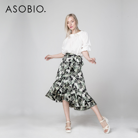 asobio女装 百搭时髦鱼尾裙包裹式半身裙2019夏季新品