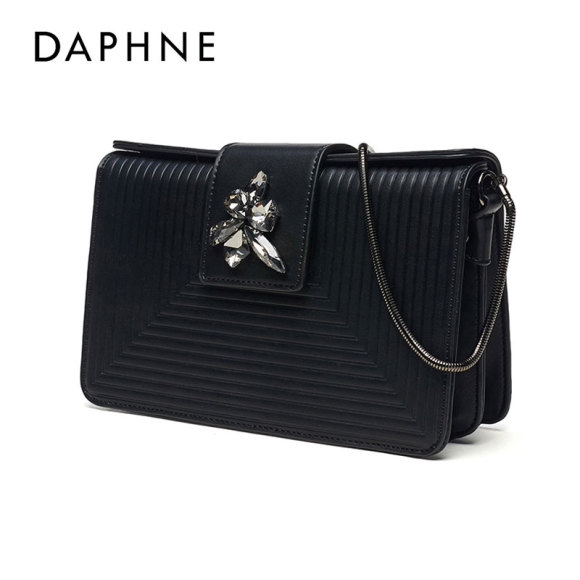 Daphne/达芙妮时尚磁吸扣小方包单肩斜挎女包1016483028
